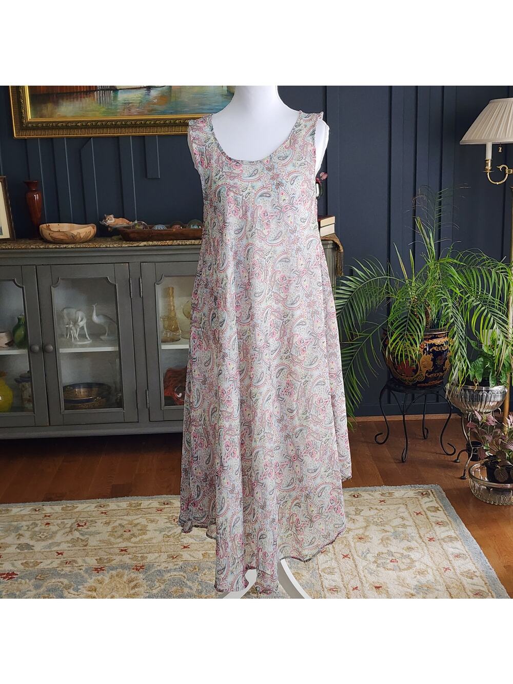 Ana & Rose Paisley Lined Maxi Dress OSFM